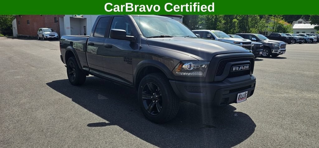 2022 RAM 1500 Classic Warlock Quad Cab 4x4 6'4" Box in Gray — front three-quarter view