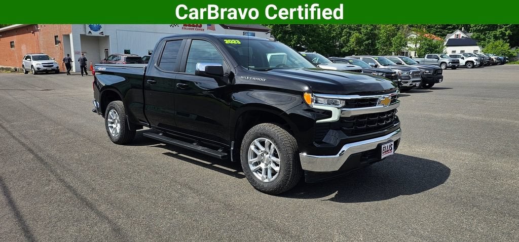 2023 Chevrolet Silverado 1500 LT (2FL) in Black — front three-quarter view