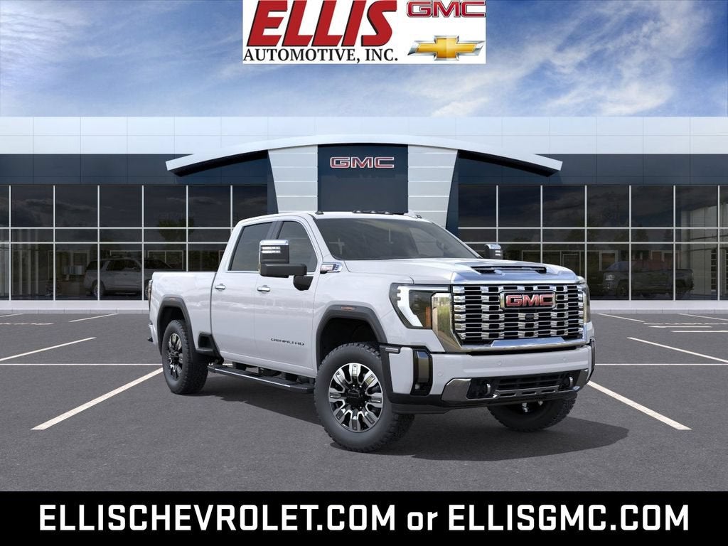 2026 GMC Sierra 2500 HD Denali in Summit White — front three-quarter view