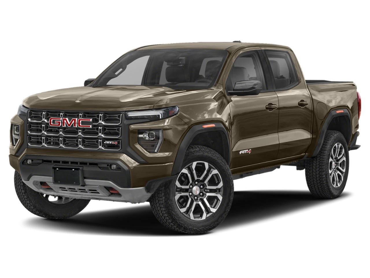 2023 GMC Canyon AT4 in Deep Bronze Metallic — front three-quarter view