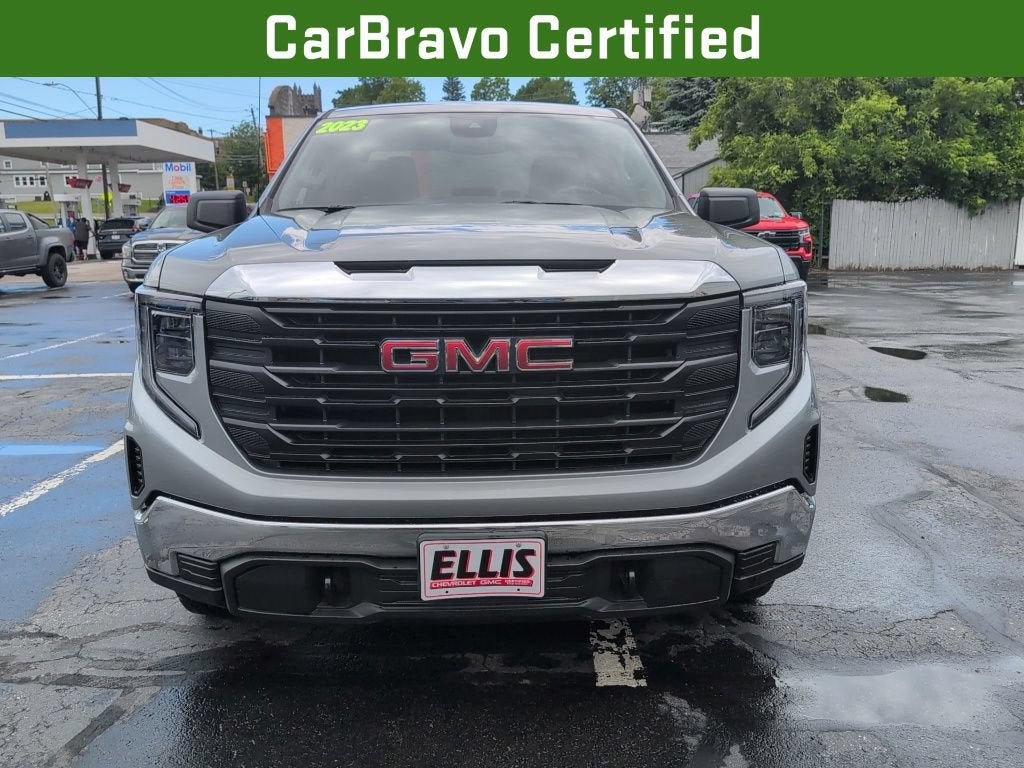 2023 GMC Sierra 1500 Pro in Sterling Metallic — front three-quarter view