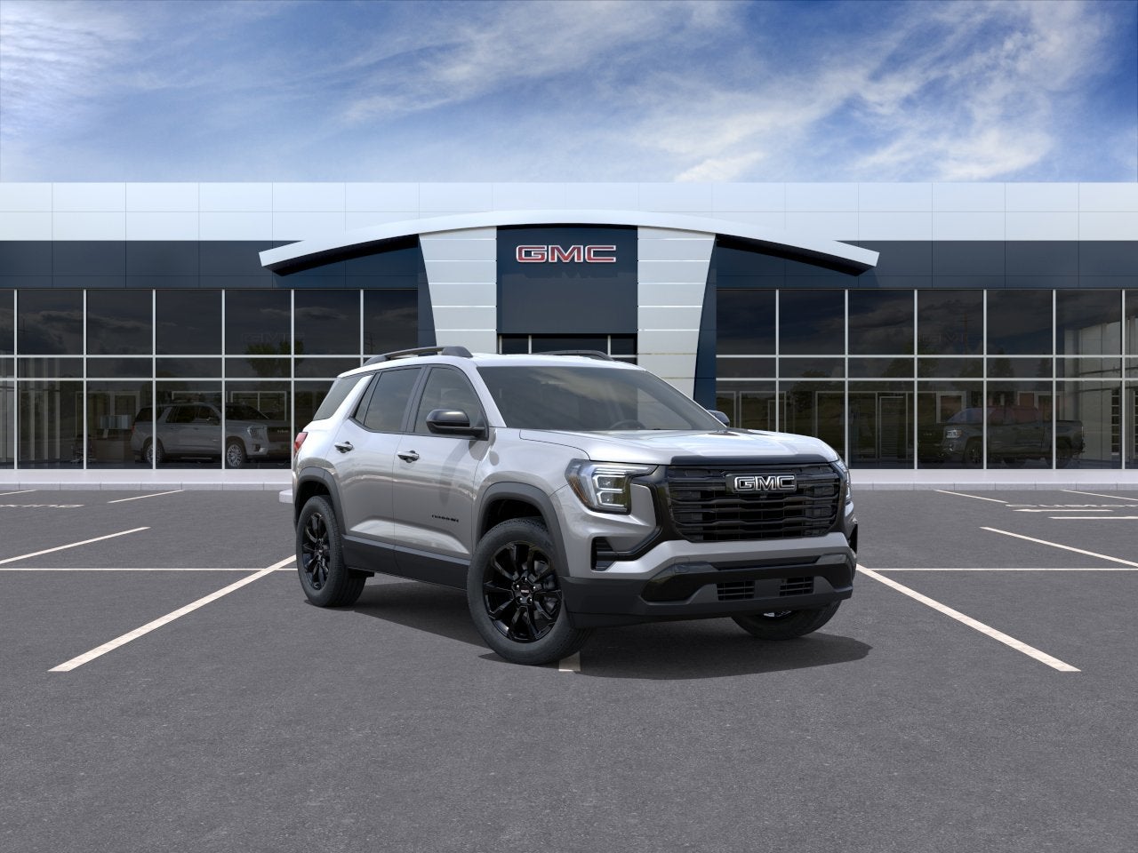 2026 GMC Terrain Elevation in Sterling Metallic — front three-quarter view