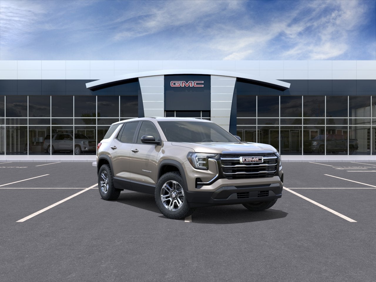 2026 GMC Terrain Elevation in Riverstone Metallic — front three-quarter view