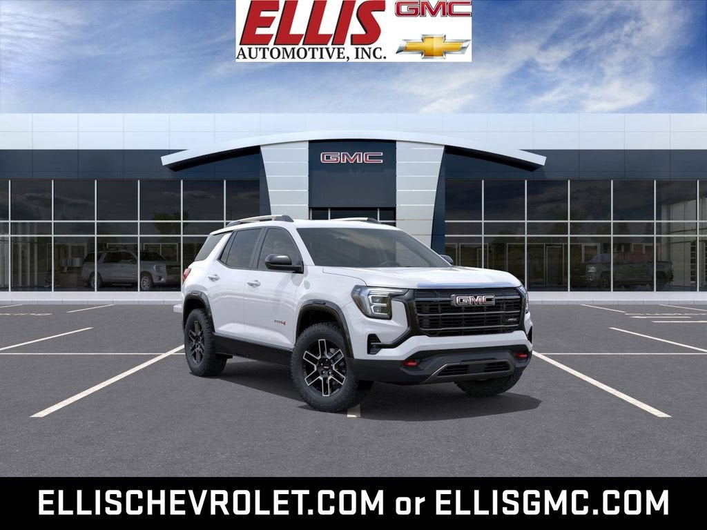 2026 GMC Terrain AT4 in Summit White — front three-quarter view