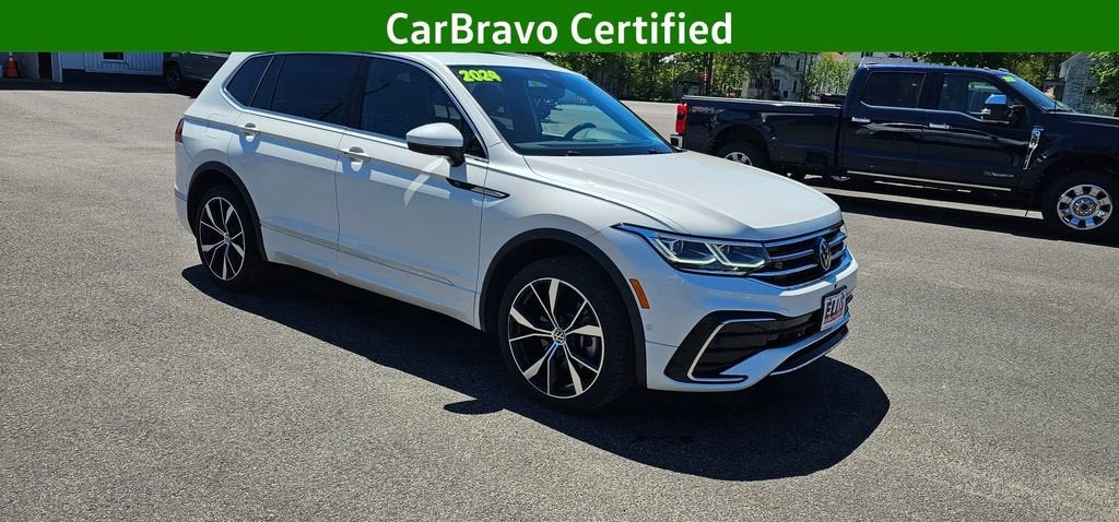 2024 Volkswagen Tiguan 2.0T SEL R-Line in White — front three-quarter view