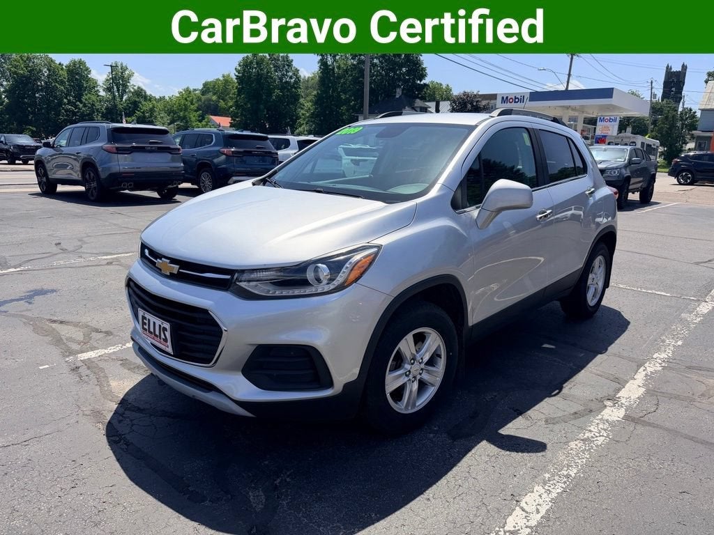 2019 Chevrolet Trax LT in Silver Ice Metallic — front three-quarter view